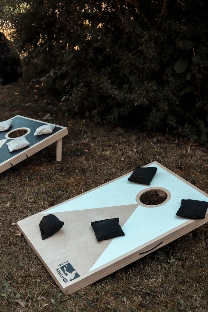 Cornhole Schwarz/Weiß